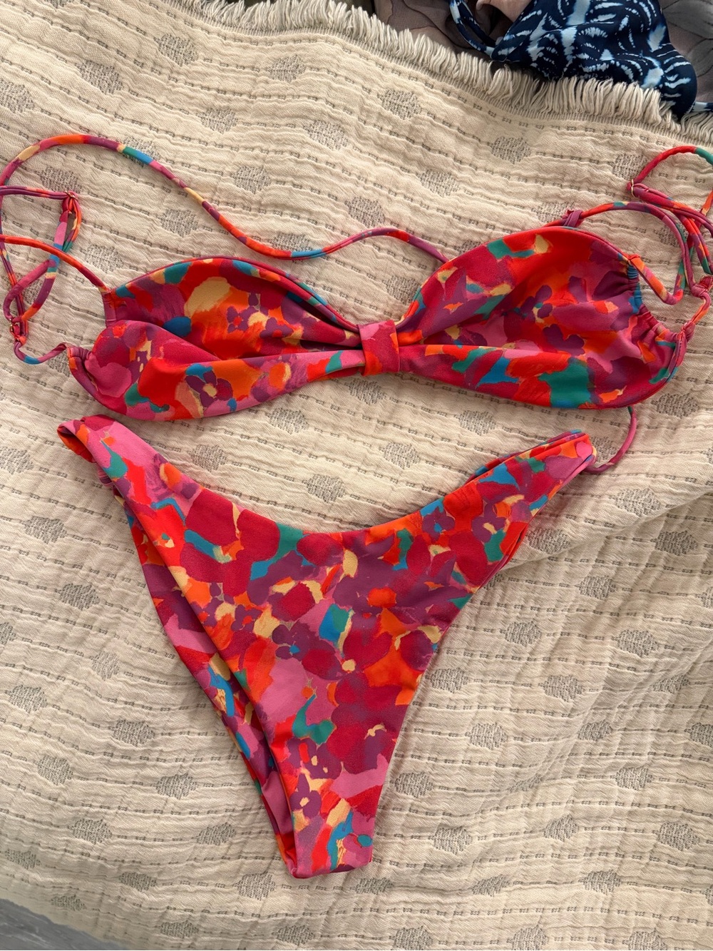Skatie Red Pink Orange Multicolor Floral-Print